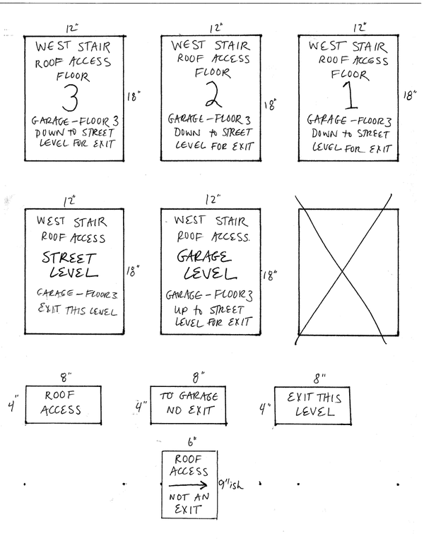 3D Printed Stairwell Safety Sign w/Braille Custom Order