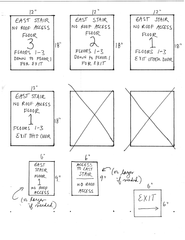 3D Printed Stairwell Safety Sign w/Braille Custom Order
